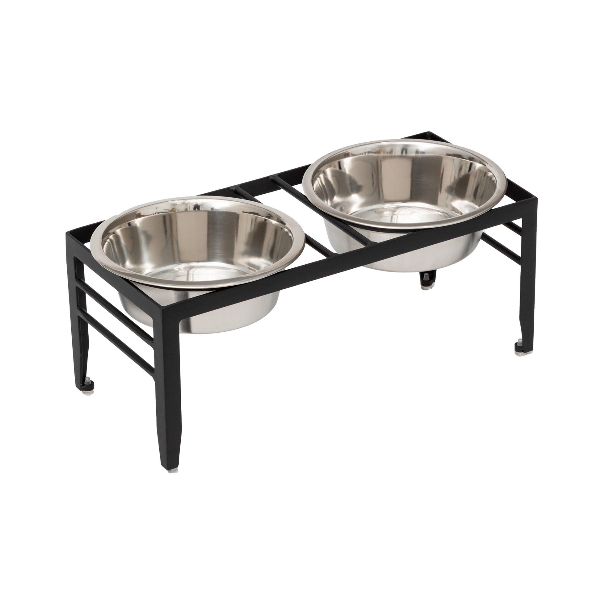 Dog Bowl and Stand – Chariot Double Feeder__Color: Black