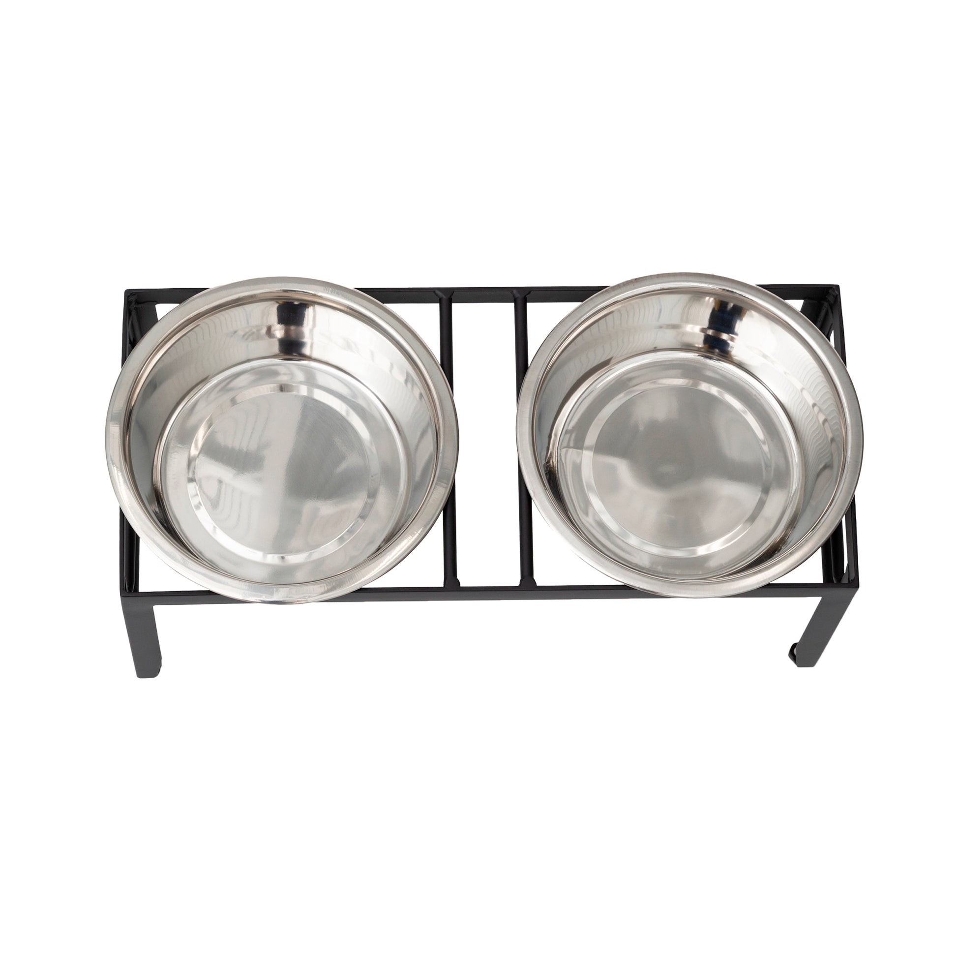 Dog Bowl and Stand – Chariot Double Feeder__Color: Black