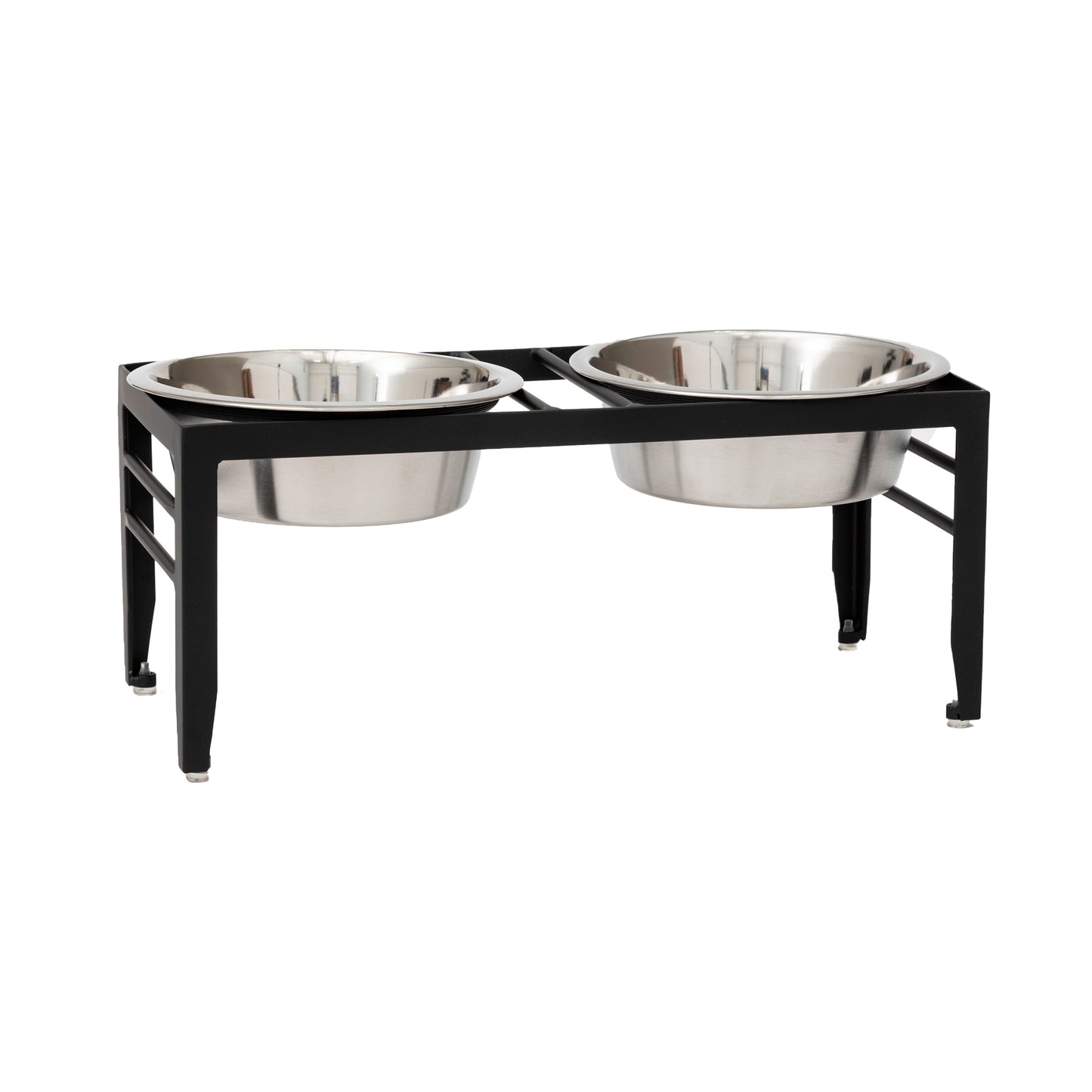 Dog Bowl and Stand – Chariot Double Feeder__Color: Black