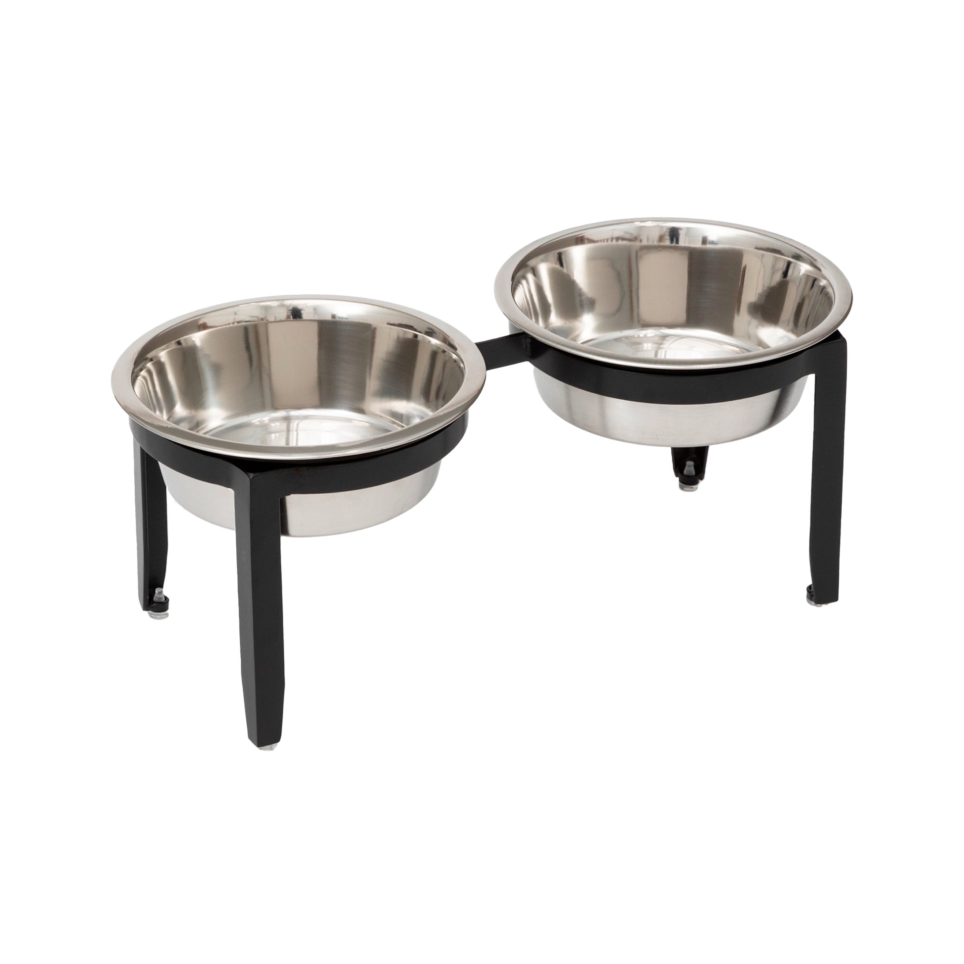 Elevated Dog Food Bowl Stand - Vision Double Feeder__Color: Black