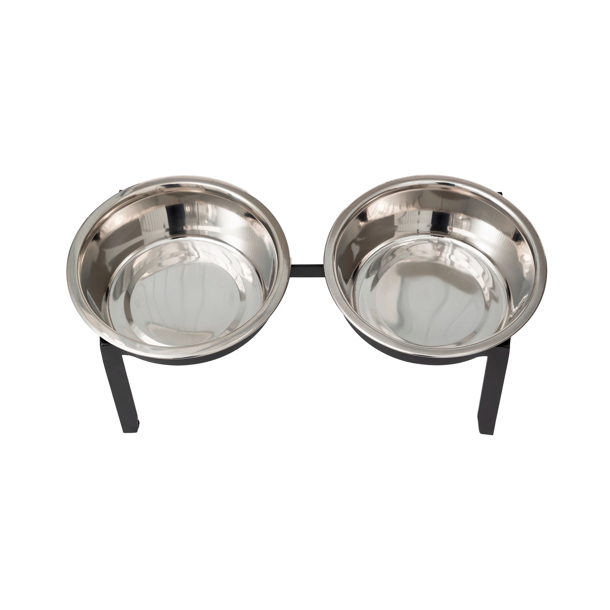 Elevated Dog Food Bowl Stand - Vision Double Feeder__Color: Black