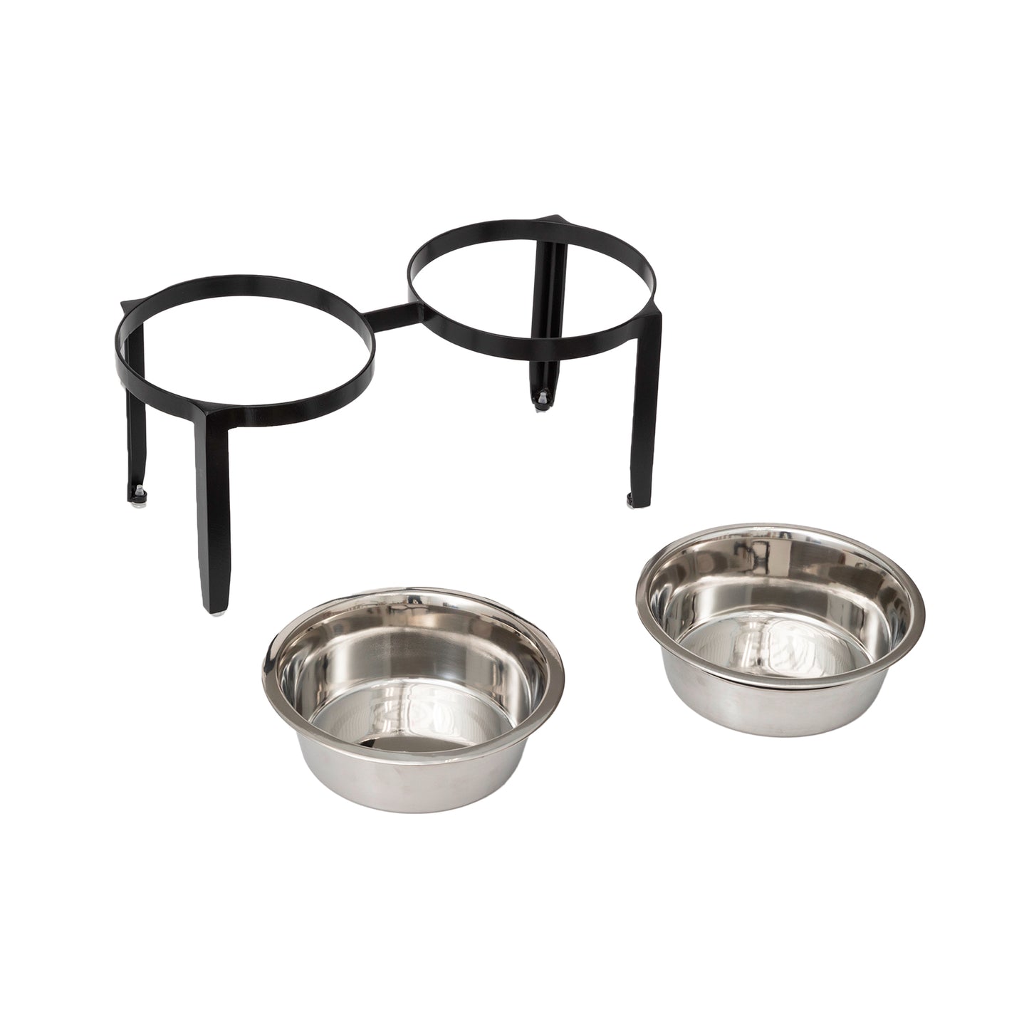 Elevated Dog Food Bowl Stand - Vision Double Feeder__Color: Black