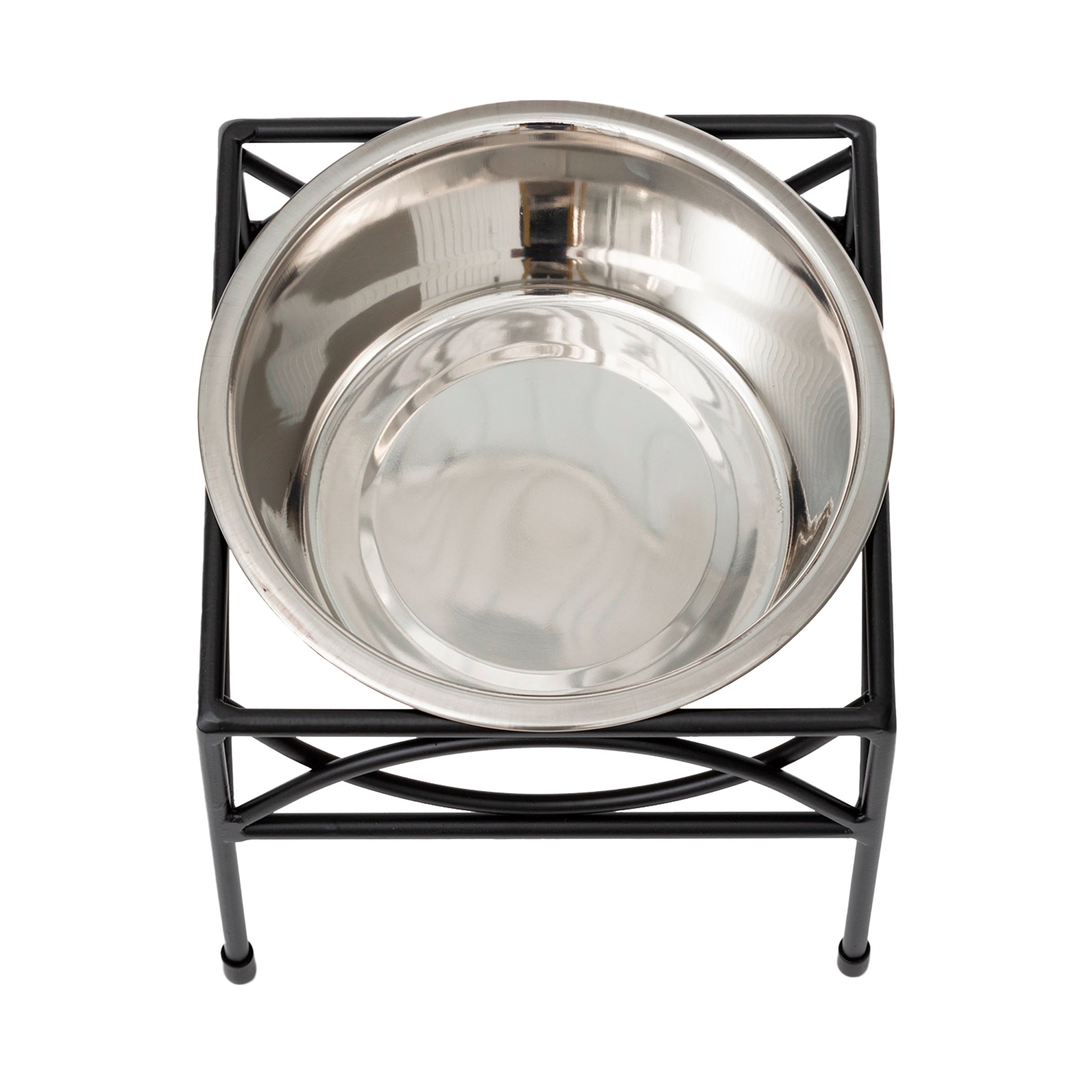 Single Bowl Elevated Dog Feeder - Regal Single Feeder__Color: Black